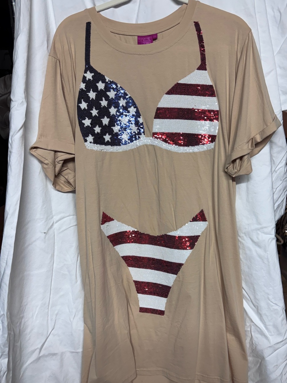 QUEEN OF SPARKLES Bikini T Shirt XXL